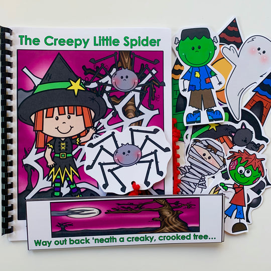 "The Creepy Little Spider" Prepositions Adapted Book