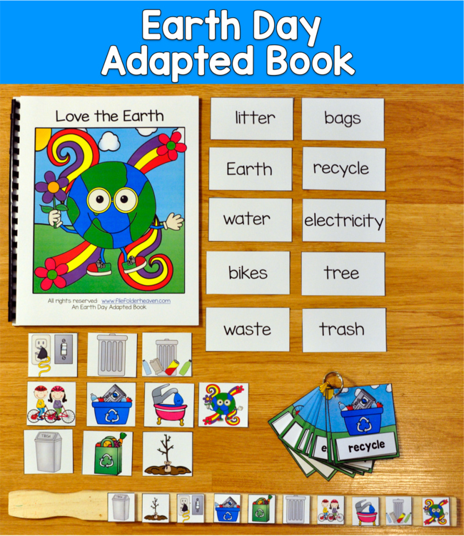 Earth Day Adapted Book | Vocabulary Activities and Sequencing | PreK Autism SPED